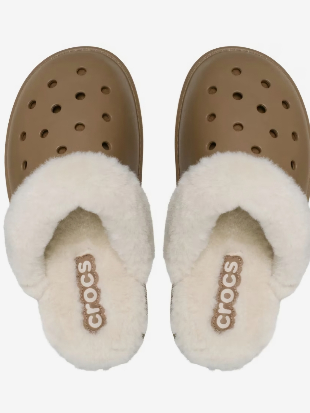NWT Women's Crocs Classic Fuzz Scuff Slippers Size 7